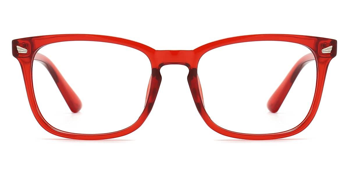 Red Amalia - Rectangle Glasses
