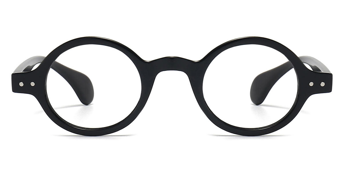 Black - Round Glasses - Malin