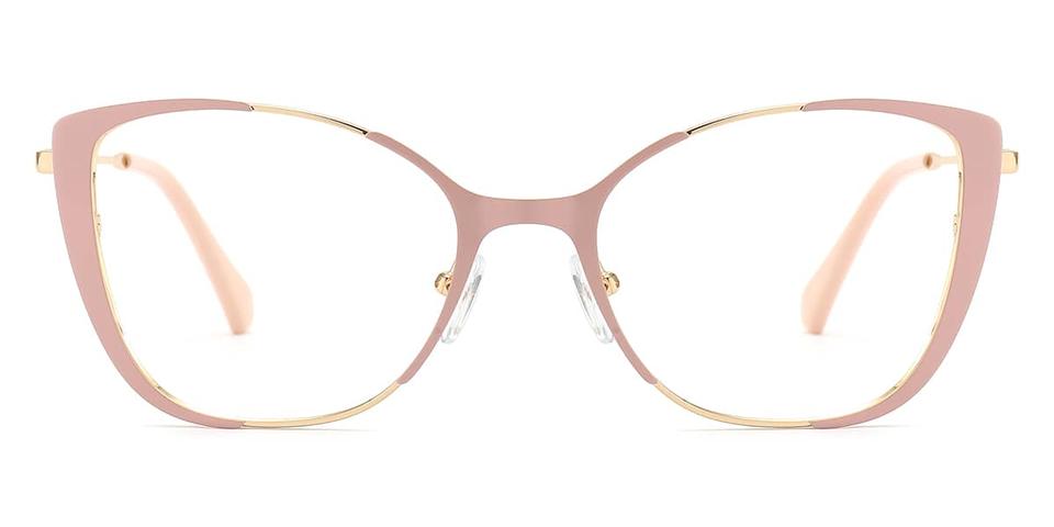 Gold Pink Aiyana - Square Glasses