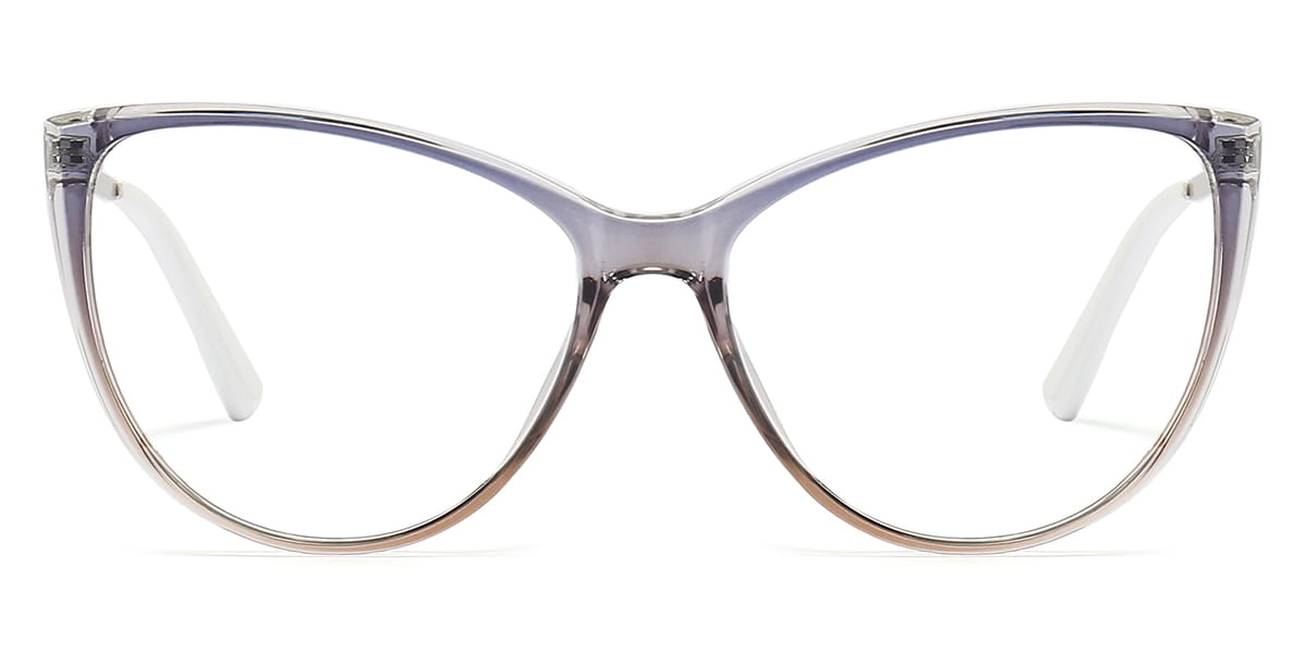 Blue Brown - Cat eye Glasses - Caius