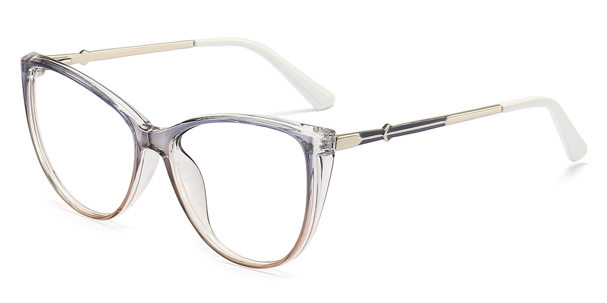 Blue Brown Caius - Cat eye Glasses
