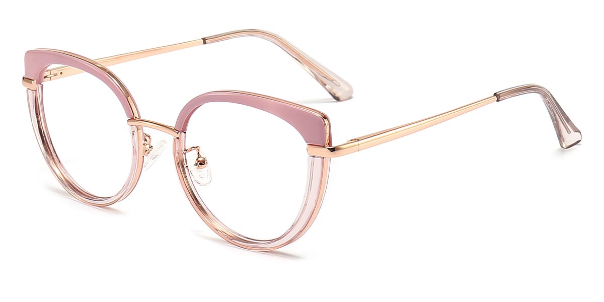 Pink - Cat eye Glasses - Emina