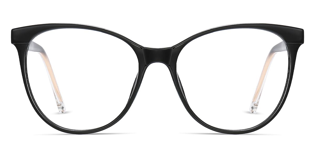 Black - Oval Glasses - Elizaveta