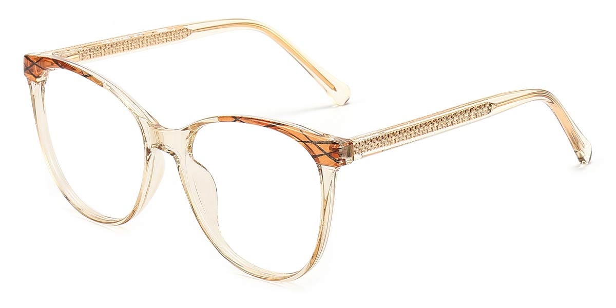 Orange - Oval Glasses - Elizaveta