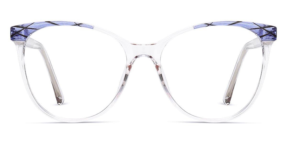 Blue - Oval Glasses - Elizaveta