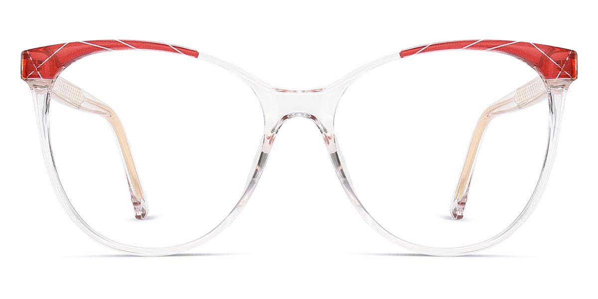 Red - Oval Glasses - Elizaveta