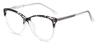 Black Tortoiseshell Clear Oren - Cat Eye Glasses