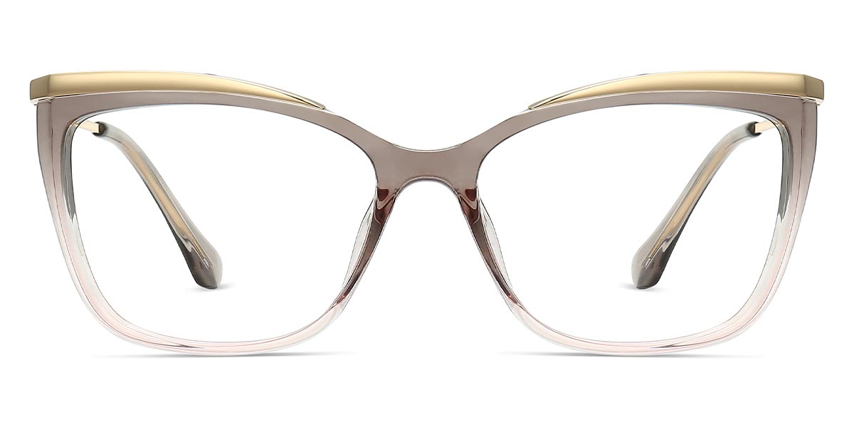 Grey Pink Venus - Cat eye Glasses