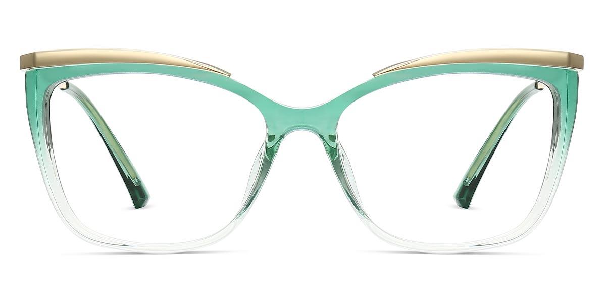Gradient Green Venus - Cat Eye Glasses