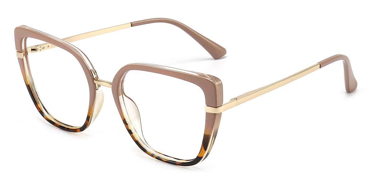 Khaki Tortoiseshell - Cat eye Glasses - Leire