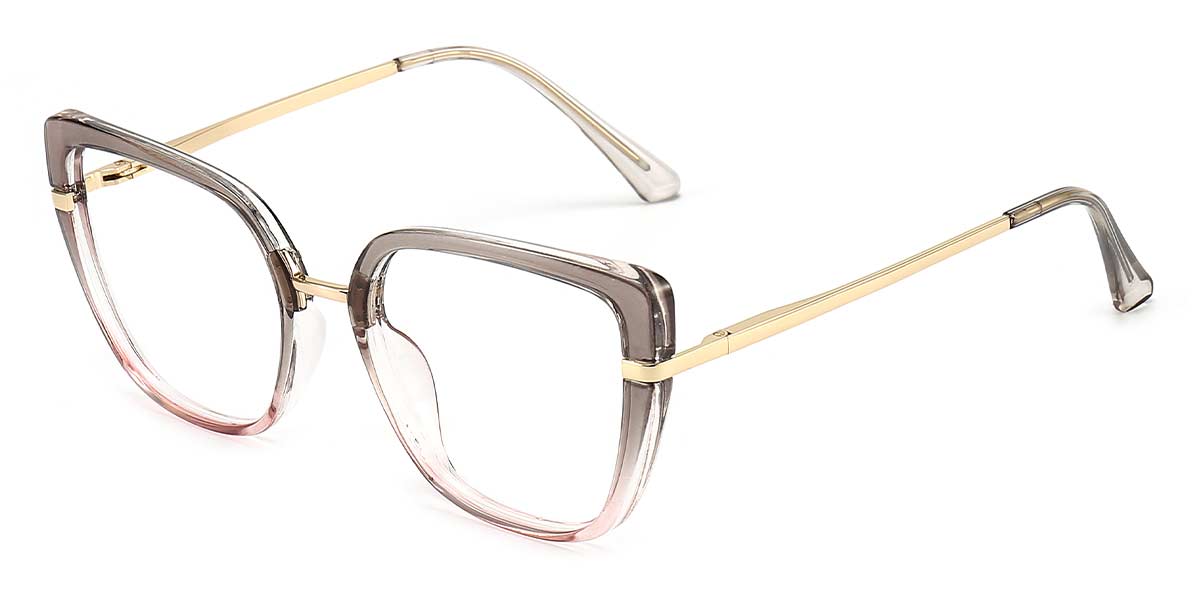 Grey Pink - Cat eye Glasses - Leire