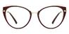 Burgundy Clear Moshe - Cat Eye Glasses