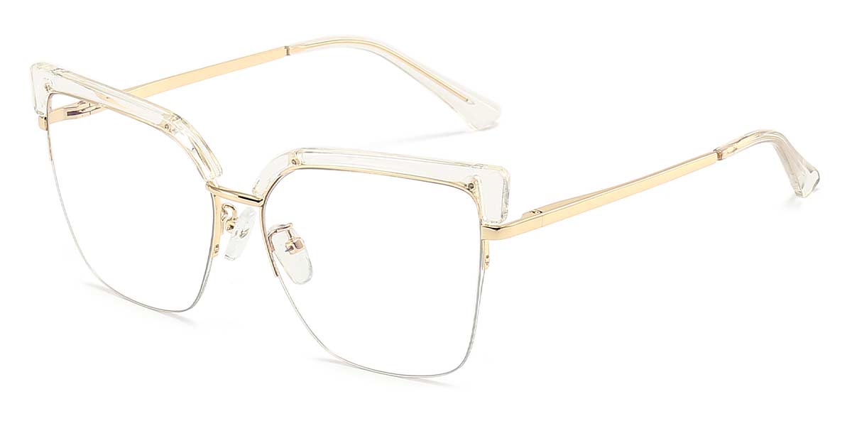Transparent Delyth - Square Glasses