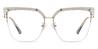 Grey Delyth - Square Glasses