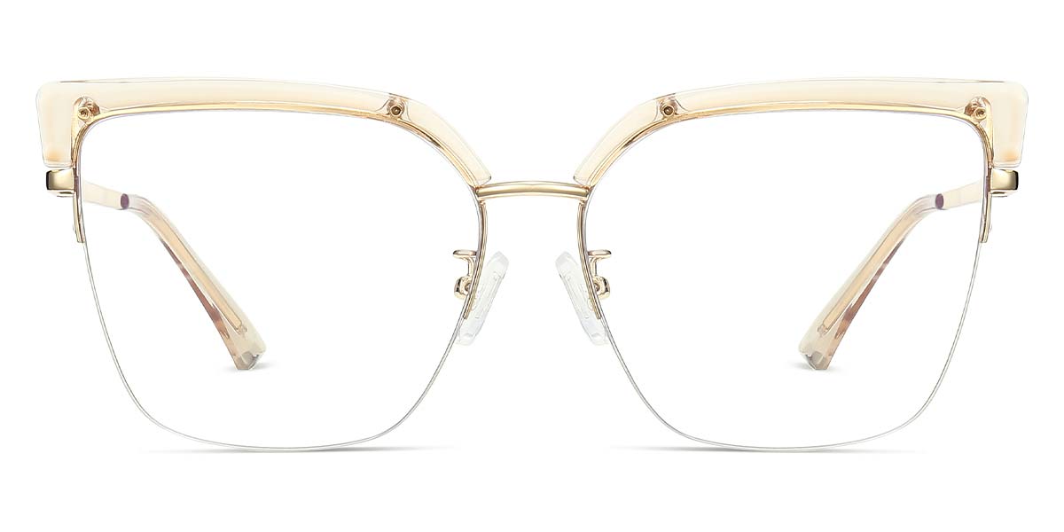 Brown - Square Glasses - Delyth