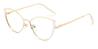 Gold White Aitana - Cat Eye Glasses