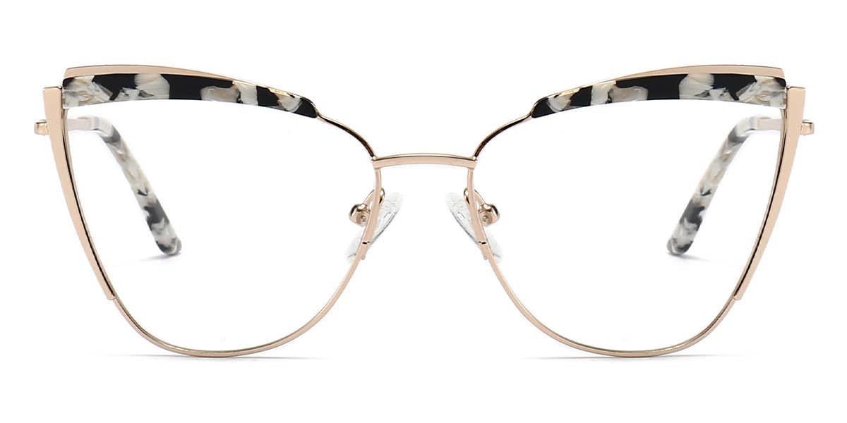 Black Marble Ashling - Cat eye Glasses