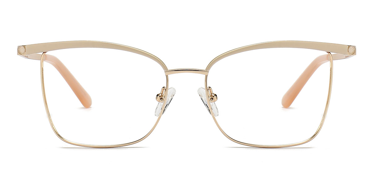 Gold Gold - Rectangle Glasses - Evadne