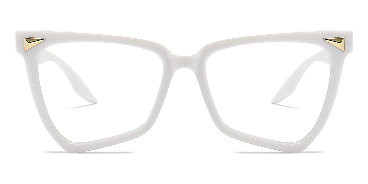 White - Cat eye Glasses - Tracy