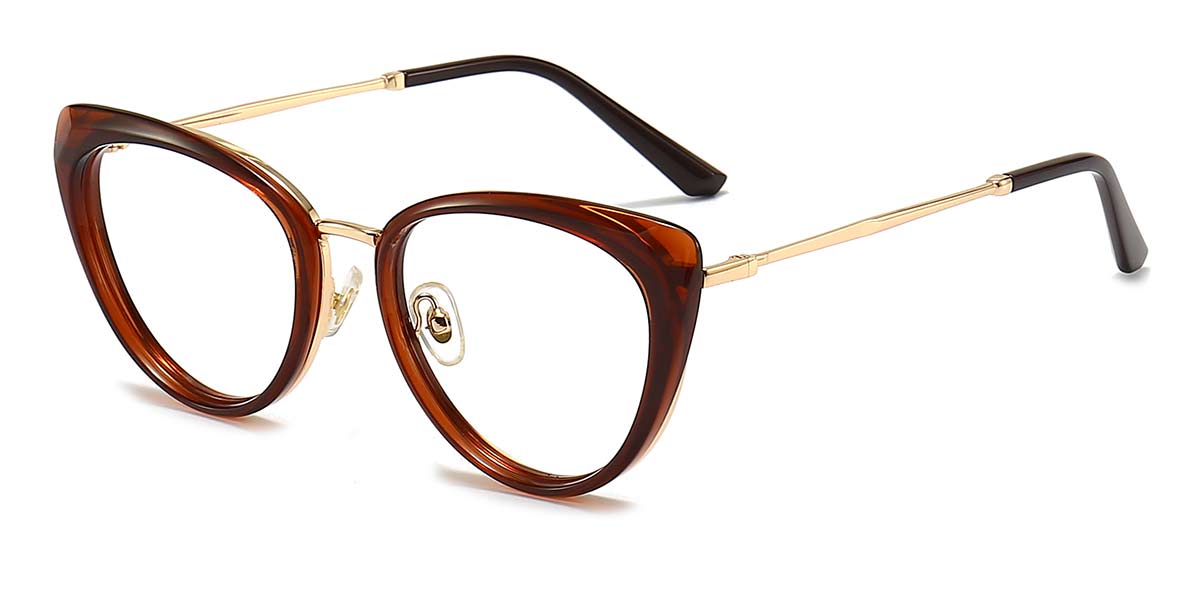 Brown - Cat eye Glasses - Indiana