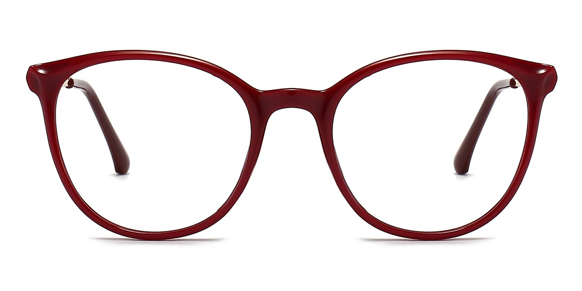 Red - Cat eye Glasses - Larkk