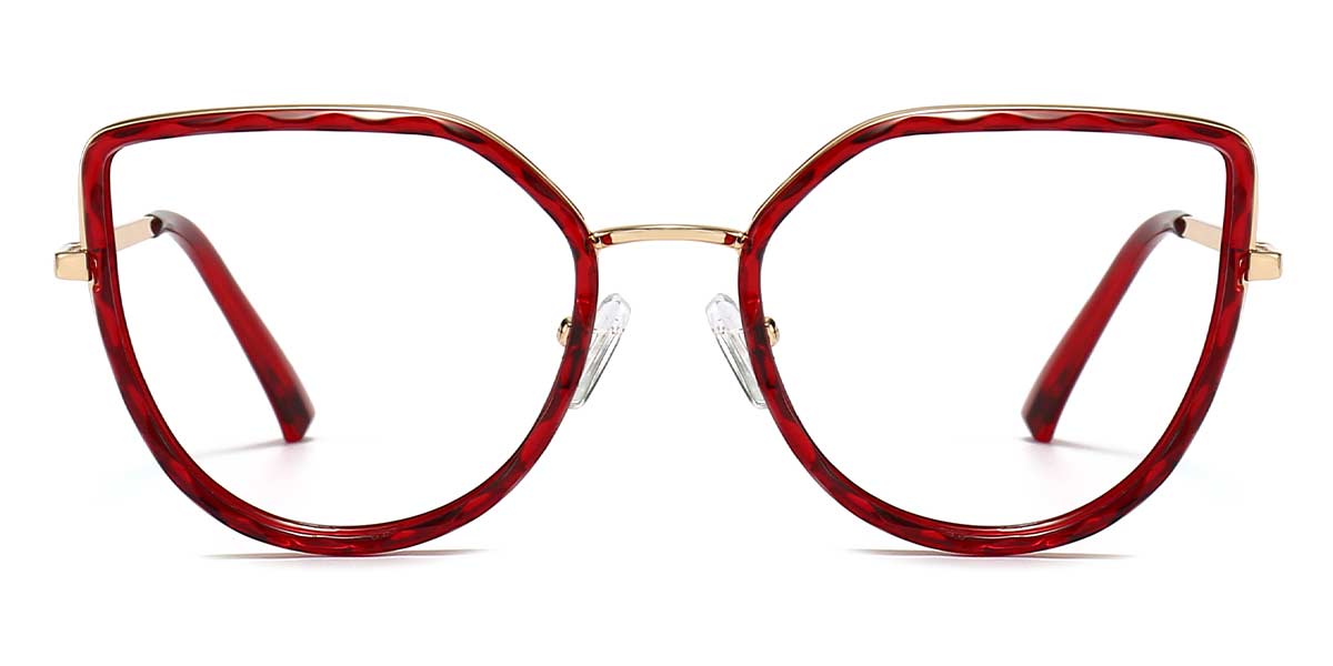 Red - Cat eye Glasses - Joska