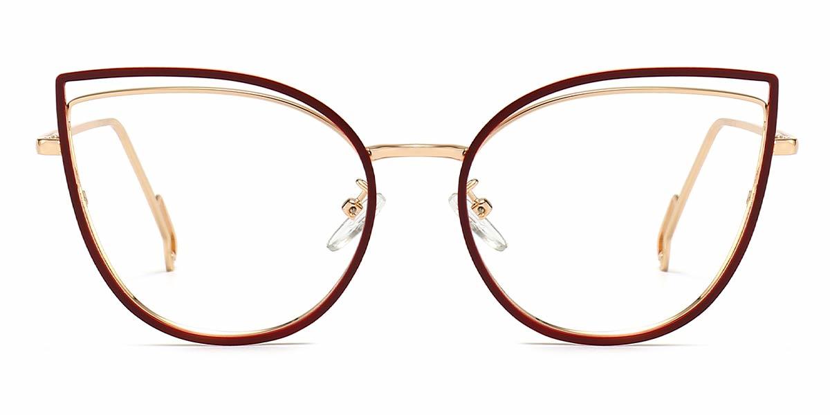 Burgundy Hye - Cat Eye Glasses