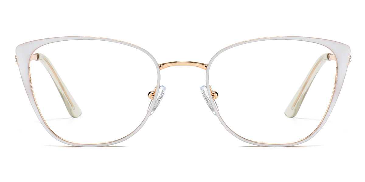 White - Cat eye Glasses - Lark