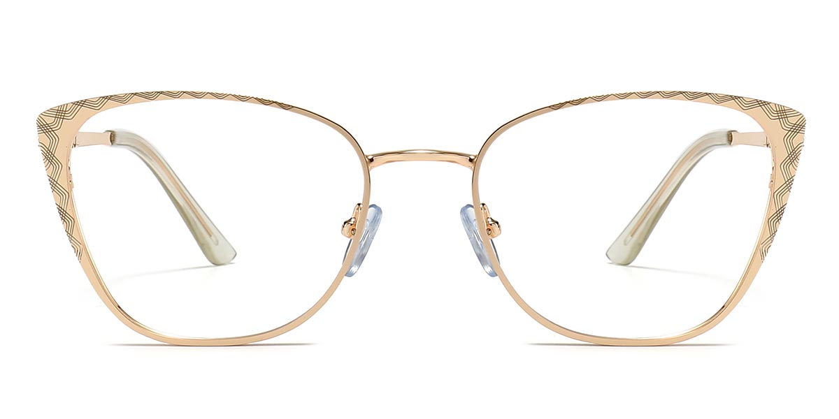 Gold - Cat eye Glasses - Lark