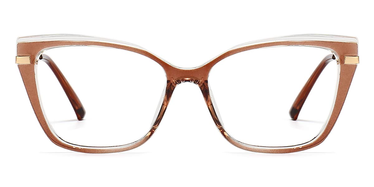 Tortoiseshell Brown - Cat eye Glasses - Indira