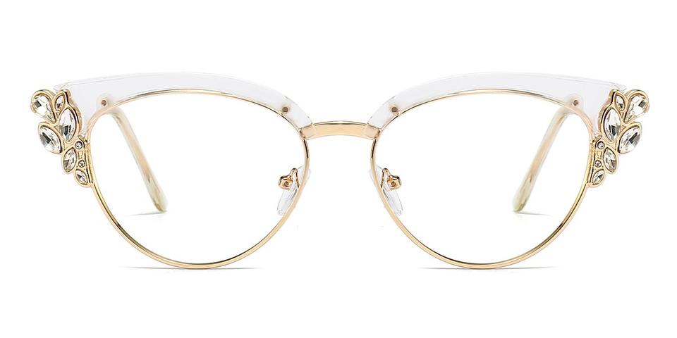 Gold Clear Ozara - Cat Eye Glasses