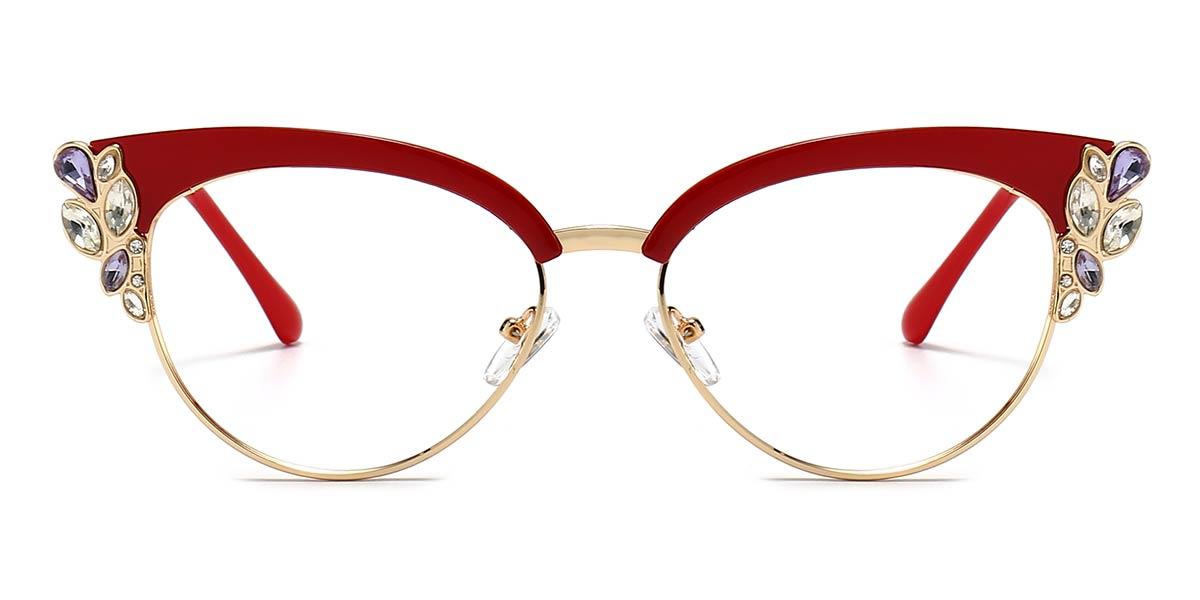 Gold Wine Ozara - Cat Eye Glasses