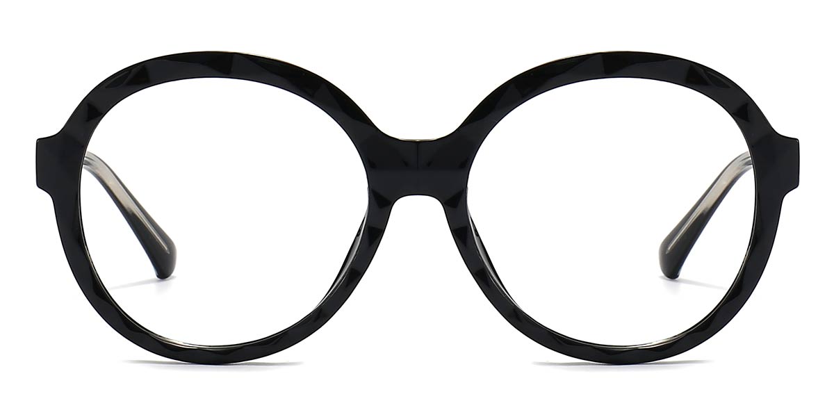 Black - Round Glasses - Pamela