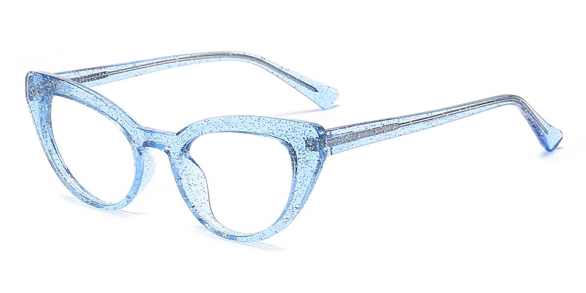 Blue - Cat eye Glasses - Jungle