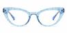 Light Blue Jungle - Cat Eye Glasses