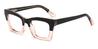 Black Light Pink Laelia - Rectangle Glasses