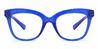 Shiny Blue Alwin - Square Glasses
