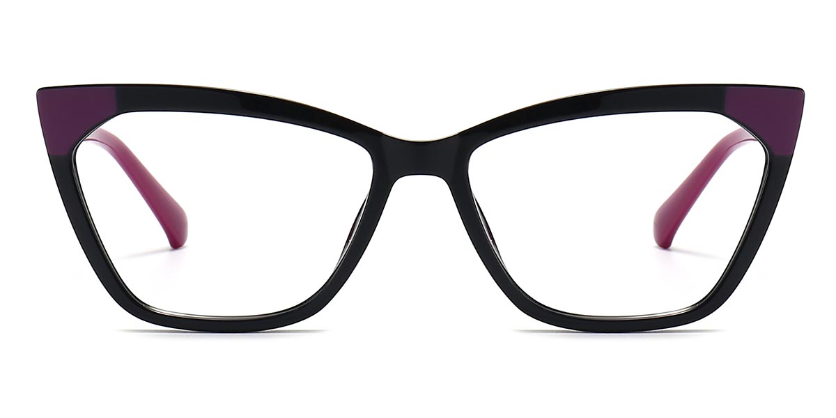 Black - Cat eye Glasses - Feodora
