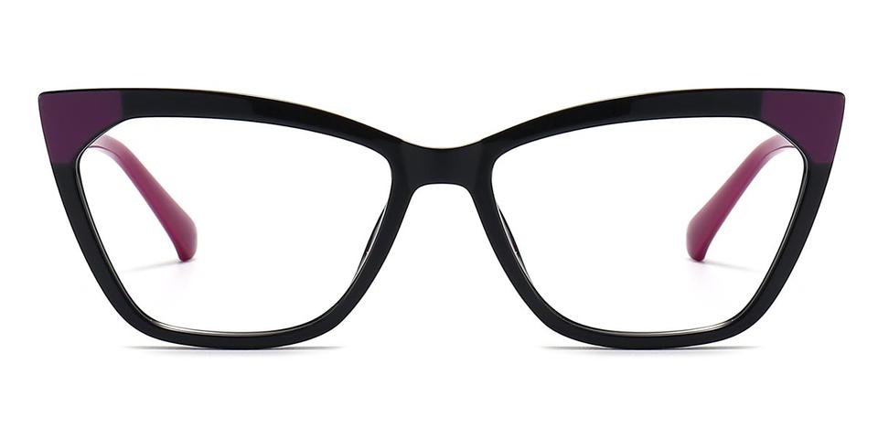 Black Purple Feodora - Cat Eye Glasses