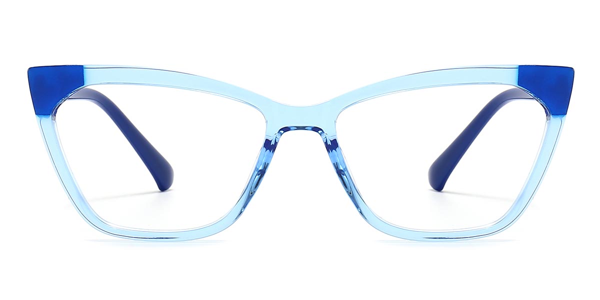 Blue - Cat eye Glasses - Feodora