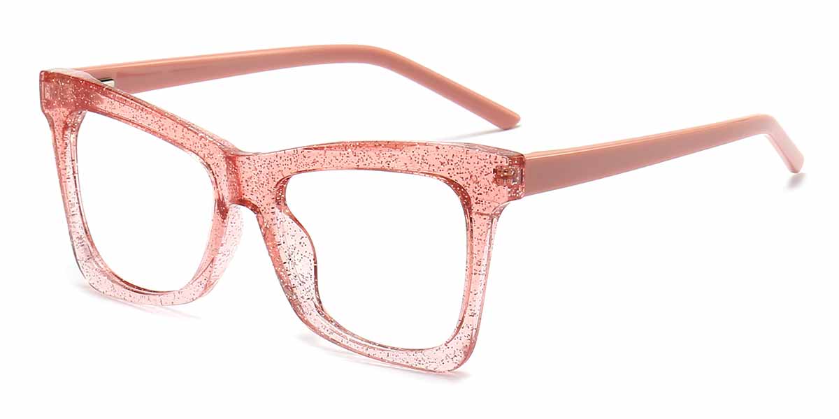 Pink - Cat eye Glasses - Delphine