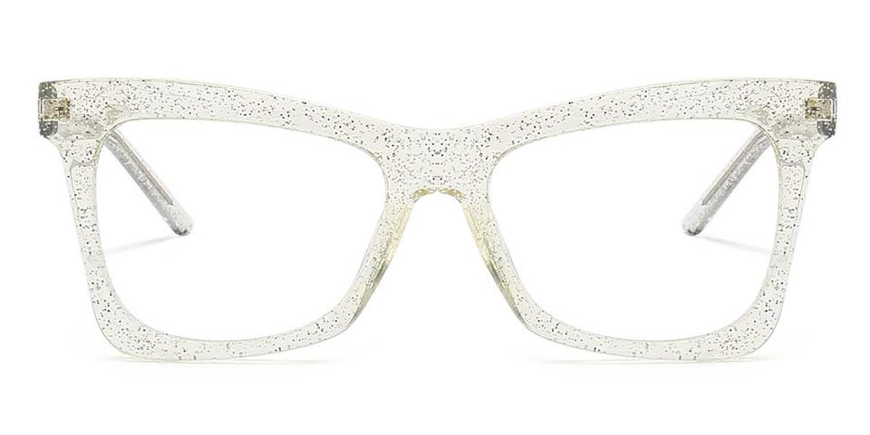 Shiny Clear Delphine - Cat Eye Glasses