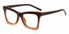 Shiny Brown Tawny Delphine - Cat Eye Glasses