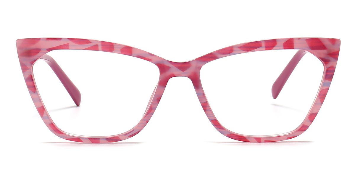 Pink Tortoiseshell - Cat eye Glasses - Mariska