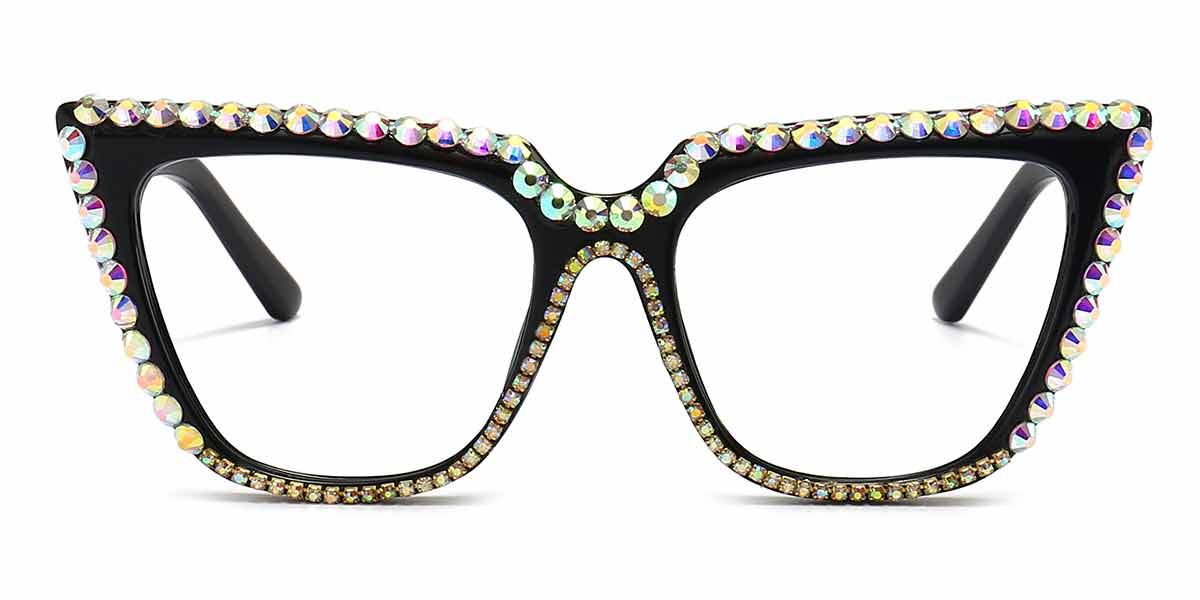 Black - Cat eye Glasses - Zenobia