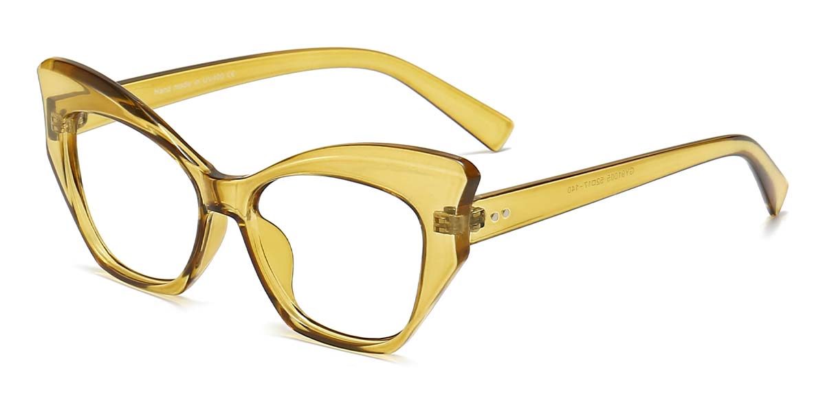 Yellow - Cat eye Glasses - Magnet