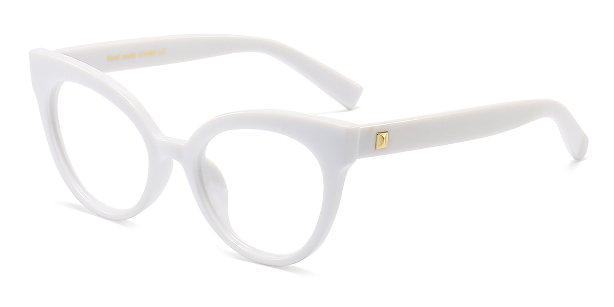 White - Cat eye Glasses - Radinka