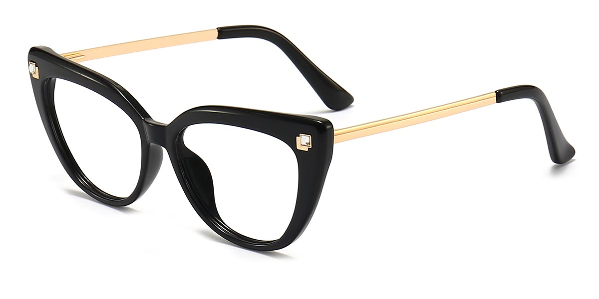Black Eos - Cat eye Glasses