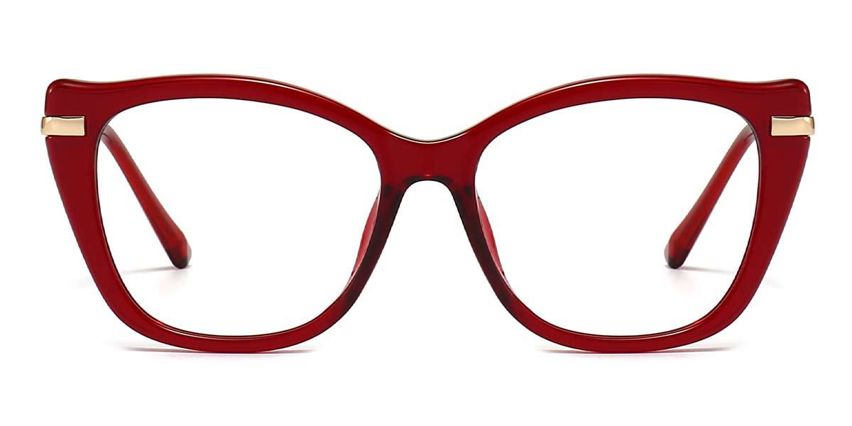 Red Eachna - Cat Eye Glasses
