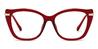 Red Eachna - Cat Eye Glasses